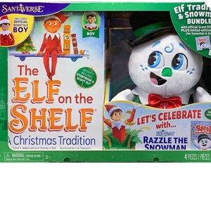The elf on the shelf boy bundle with snowman